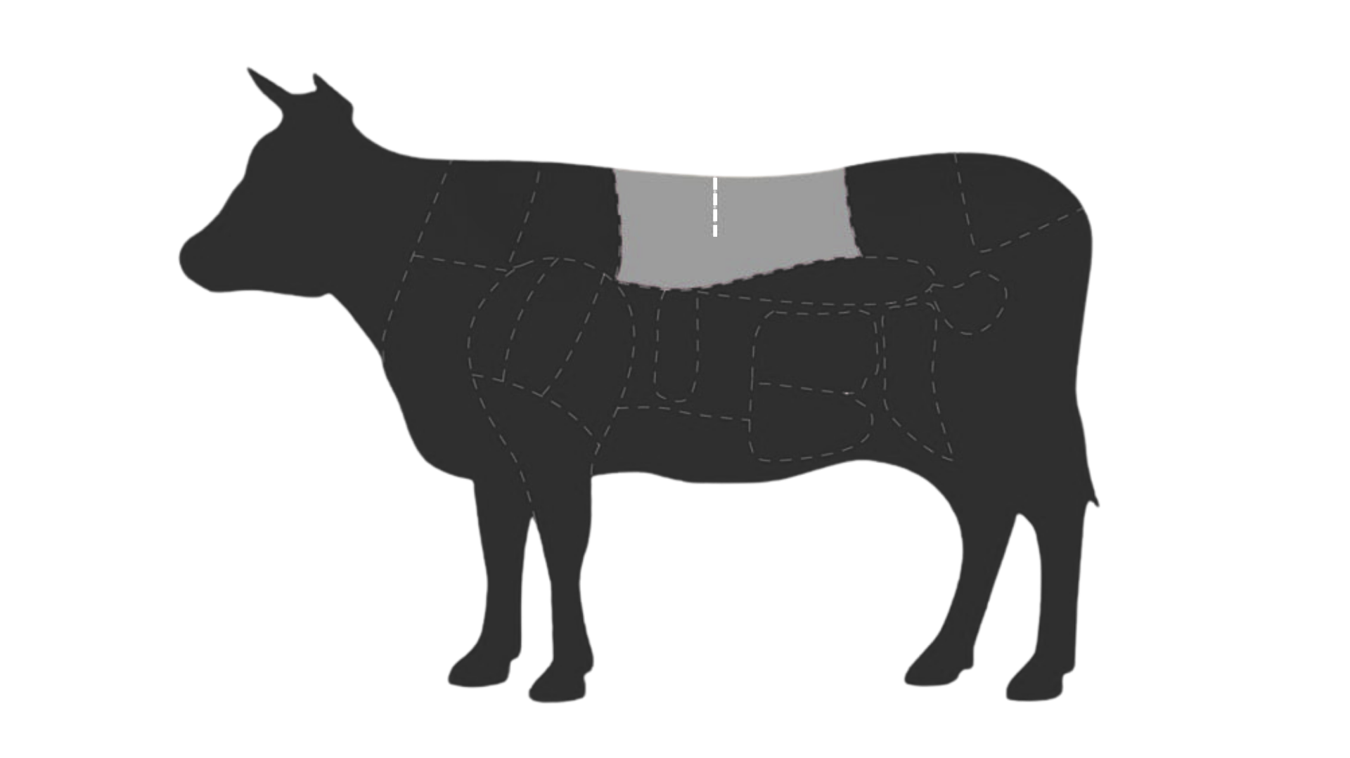Rinderteil-Diagramm Rumpsteak