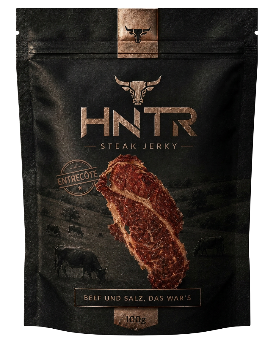 HNTR Entrecôte Steak Jerky — Verpackung